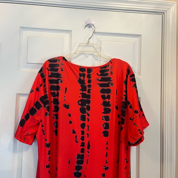 Women Plus Size Tie Dye Dress Loose/Relaxed Fit Summer Vacation Beach Dress 22W - Picture 9 of 11